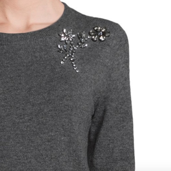 NWT $268 Kate Spade Embellished Crewneck Sweater in size XXS! - Picture 2 of 3